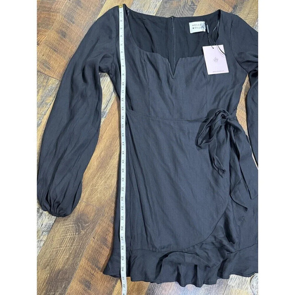 Hello Molly Fashion Black Dress Size L(8)With Zip Up Back NEW! Ruffle - Picture 11 of 11